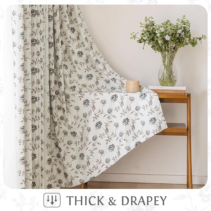 Beauoop Floral 100% Blackout Curtains - Image 7