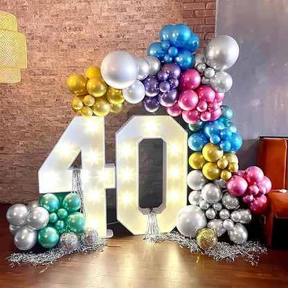 Patimate Metallic Colorful Chrome Latex Party Balloons 100 Pack 12 Inch | - Image 5