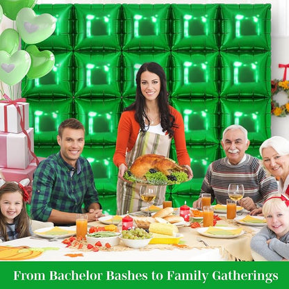 Shamrock Green Square Foil Balloons - Image 6