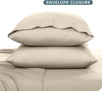 Bare Home Microfiber Pillow Cases - Toddler Size Set of 2 Cooling Pillowcases Double Brushed Sand Pack Easy Care (Toddler Pillowcase 2, Sand)