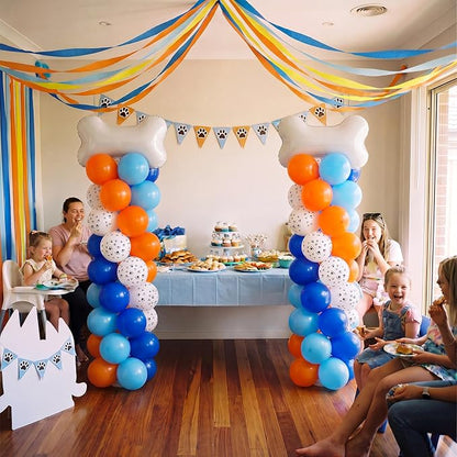 Jenaai 2 Set 163 Pcs Blue Dog Birthday Party Balloon Column Stand Kit | Dog - Image 7