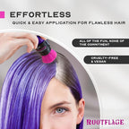 Temporary Hair Color, Fun Colored Hair Powder - Temporary Hair Dye, Root Concealer, Hair Texturizer, Kabuki Applicator with Detail Brush Included (Purple Reign)