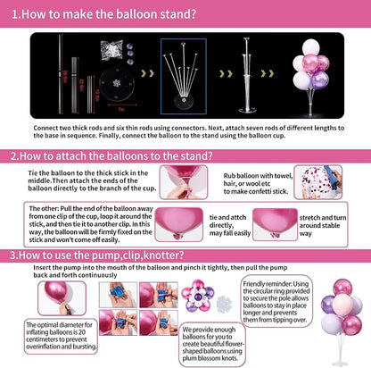 4 Sets Pink and Purple Balloons Stand - Image 6