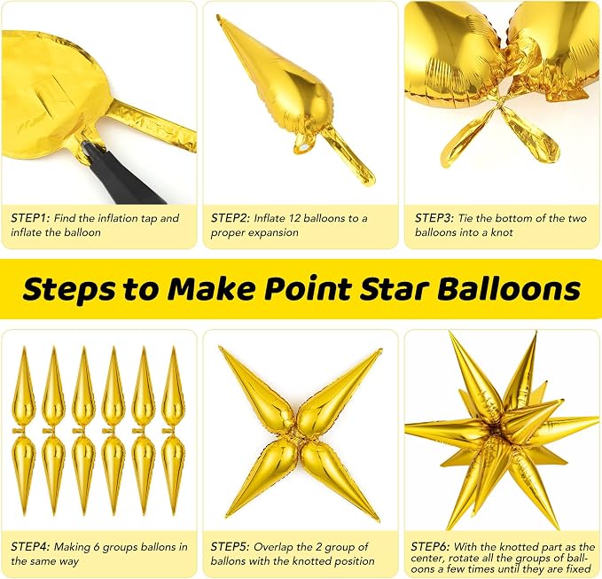 Gold Star Balloons - Image 7