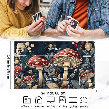 for TCG Playmat with Zones, Non-Slip Rubber Bottom Trading Card Game Mat with - Image 2