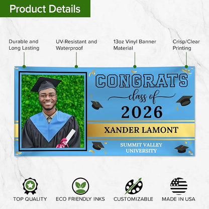 Graduation Banner, Custom Class of 2026 - Image 7