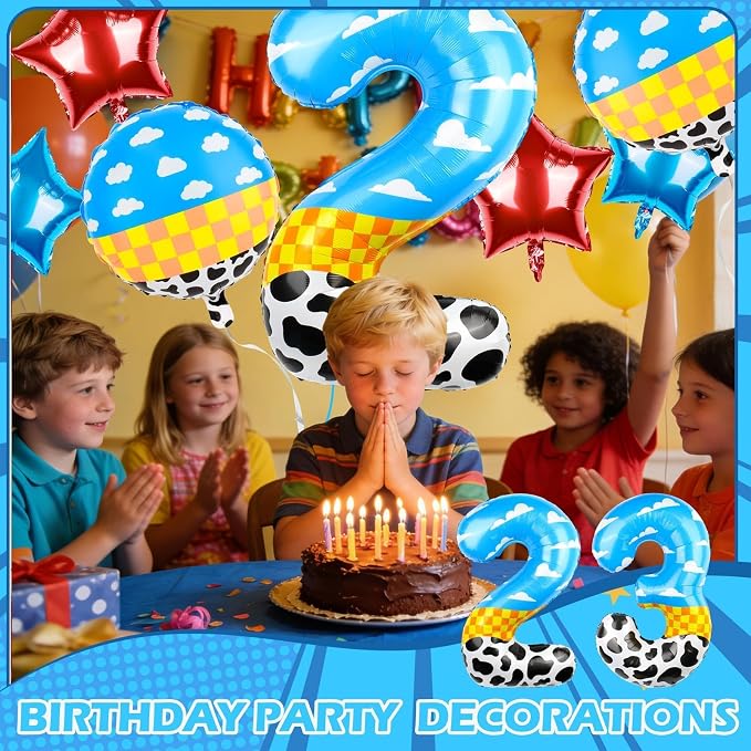 40 Inch Toy Inspire Story Themed Number 2 Balloon, Large Number Helium Balloon - Image 5