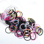 300 Pcs Elastic Hair Ties - Small Size Rubber Hair Ties for Baby Girls Multicolor Hair Bands Elastic Ponytail Holder (Multicolor)