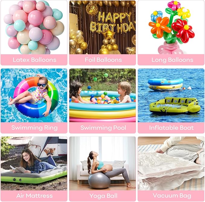 Biapian Balloon Pump Electric, 3-in-1 Portable Electric Air Pump - Image 4