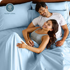 Bare Home Microfiber King Pillowcase Set of 4 - Light Blue, 20x40