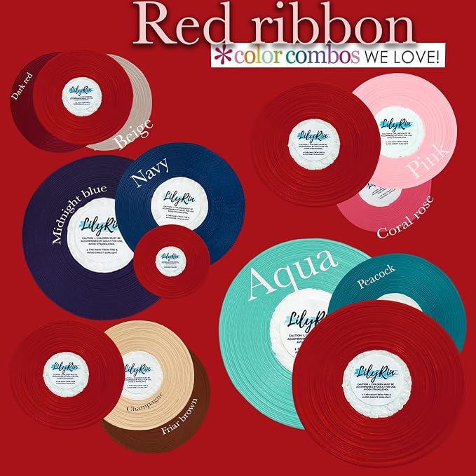 Red Ribbon 1/4 Inches 36 Yards Satin Roll Perfect - Image 5
