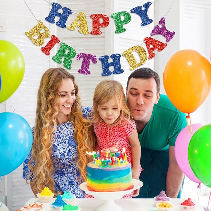 Colorful Happy Birthday Banner Birthday Party Decorations Happy Birthday Banner - Image 4