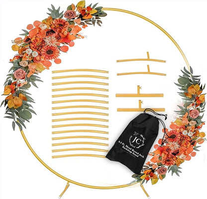 7.2 Ft Round Balloon Arch stand Gold Backdrop Frame by JCHUMMINGBIRD