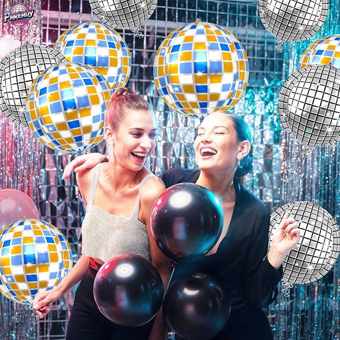 6pcs 22 Inch Silver Disco Ball Balloons - Image 6