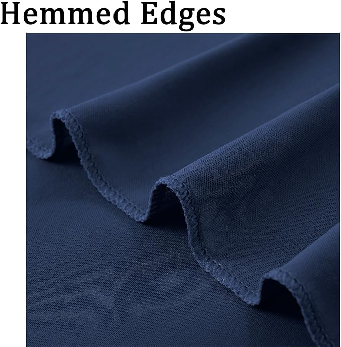 10ft x 8ft Wrinkle Free Navy Blue Backdrop Curtains - Image 4