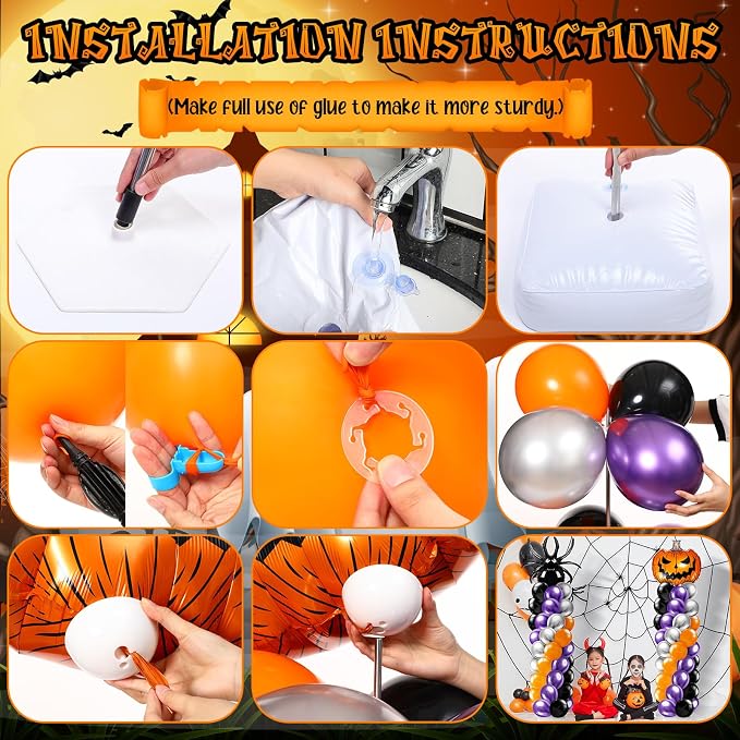 Kasyat 2 Sets Halloween Balloon Column Stand Kit - Image 4