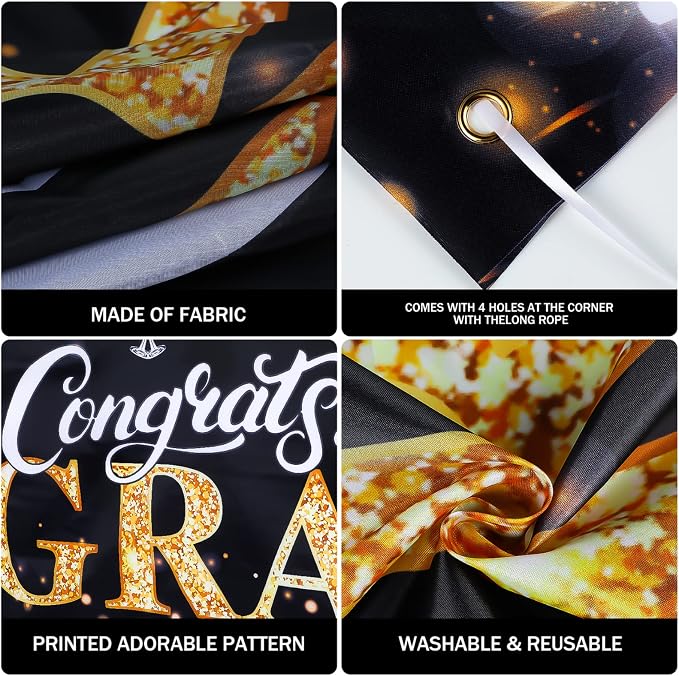 Graduation Banner 2026 Black and Gold - Image 5