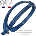 Camila Paris CP3117 French Hair Barrette Clip, Flexible Ponytail Holder No Metal Parts, Strong Hold Grip Hair Clips for Women, No Slip and Durable Styling Girls Hair Accessories, Made in France