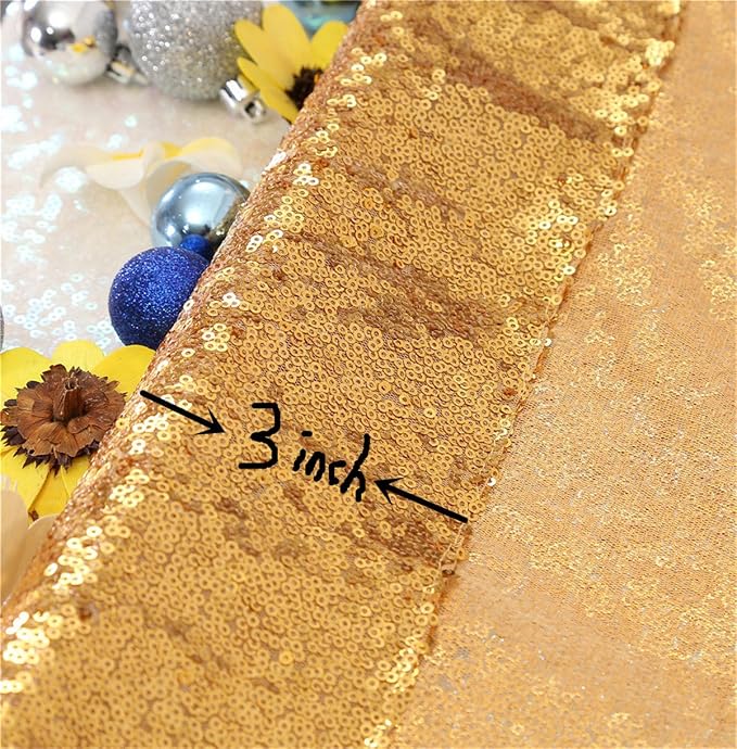 Eternal Beauty Yellow Gold 3mm Sequin Backdrop 10x10 Ft - Image 6
