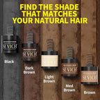 Sevich Hairline Powder 10g with Brush, Instantly Conceals Hair Loss & Thinning & Gray, 48H Waterproof Root Touch Up Powder, Natural Hair Shadow Toppers for Women & Men, 1 Box = 2.5 Boxes,Light Brown