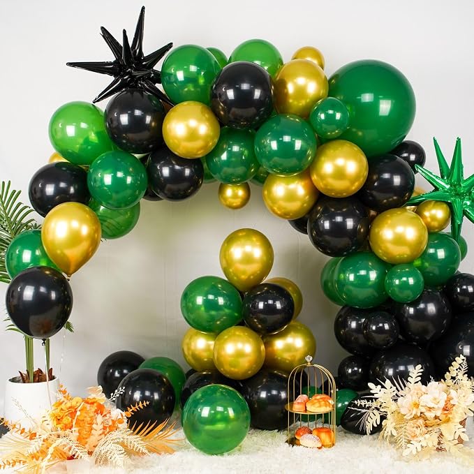 Green Black Balloon Arch Kit, Balloon Garland - Image 3