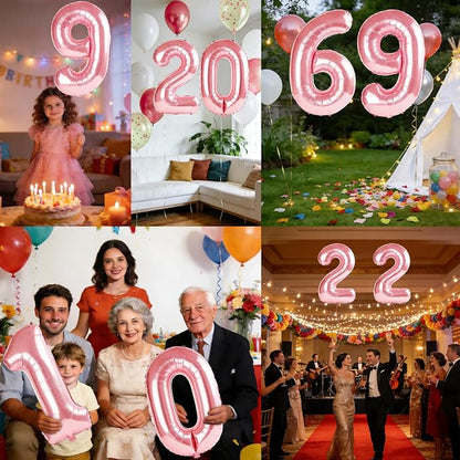 40 Inch Number 69 Balloons for 69th Birthday Party Decorations, 0-100 Jewelry - Image 7