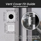 Repa Market 4 Inch Anthracite Dryer Vent Hood/Duct Cover for Walls or Ceiling/ABS Plastic Louvered Air Grille with Built-In Mesh Screen/Exhaust and Dryer Vent Covers for Indoor & Outdoor Use