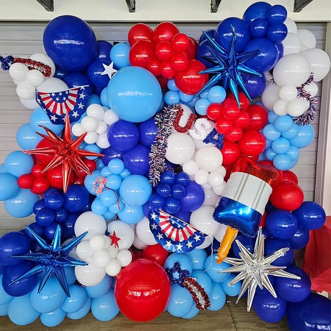 Red Blue White Balloons - Image 3