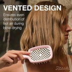 Janeke Superbrush Detangling Brush for Soft Smoothing Hair Brushing with Anti-Static Bristles - Vented Wet Hair Brush for Blow Drying Use - Perfect for Curly, Thick, Wavy, Fine Hair Types (Pink)