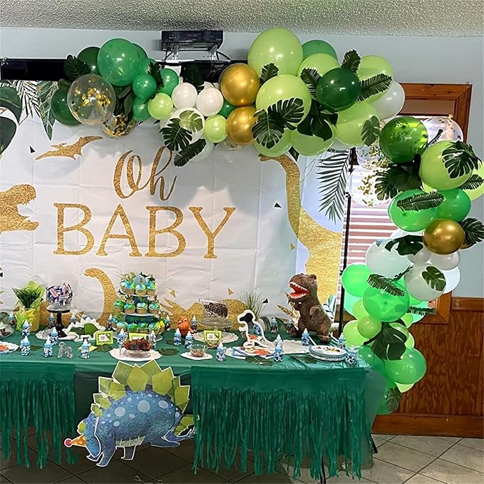Green Gold Balloons Set, Dark Green Pearl Lime Green Metallic Gold White - Image 7