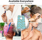 No-Slip Shaving Bib, Beard Grooming Apron with Strong Suction Cups, Yellow Bee Cute Flower Daisy Sky Blue