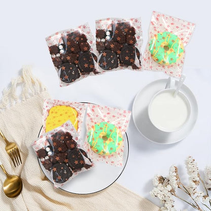 COQOFA 100 Pcs 4x 6 In Star Self-Sealing Cellophane Treat Bag, Baby Shower - Image 6