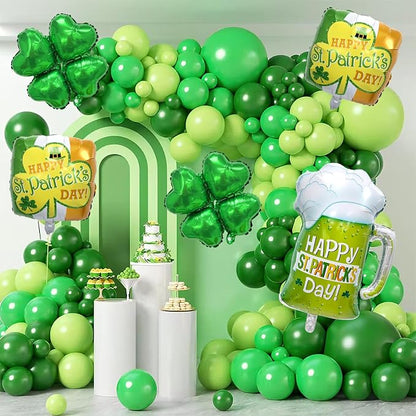 St. Patrick's Day Balloons 5pcs 18 Inch Shamrock Balloons Clover Foil Balloon - Image 3