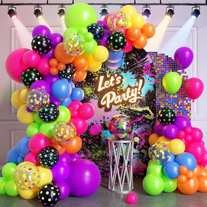 131pcs Neon Balloon Arch Kit by Unknown