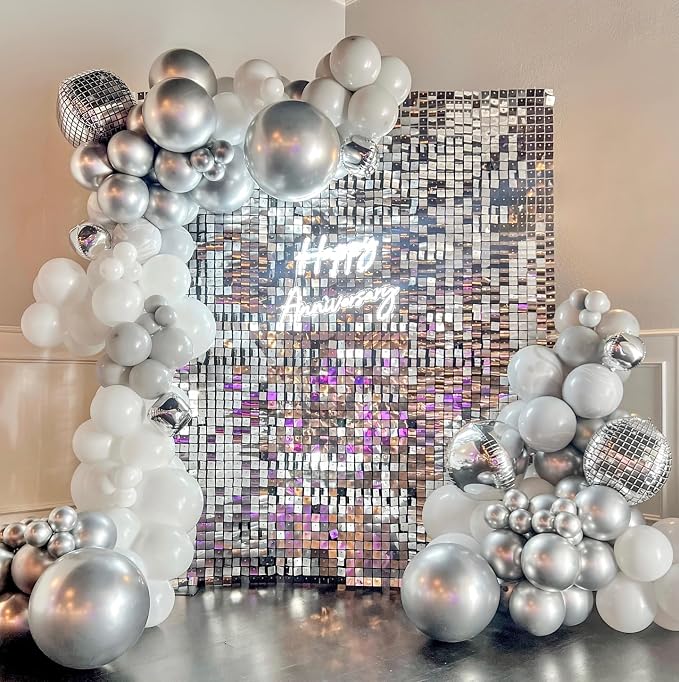 Silver Shimmer Wall Backdrop - Image 3