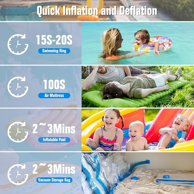 Mini Electric Air Pump for Inflatables, Ultra-Compact & Portable, Brushless - Image 5