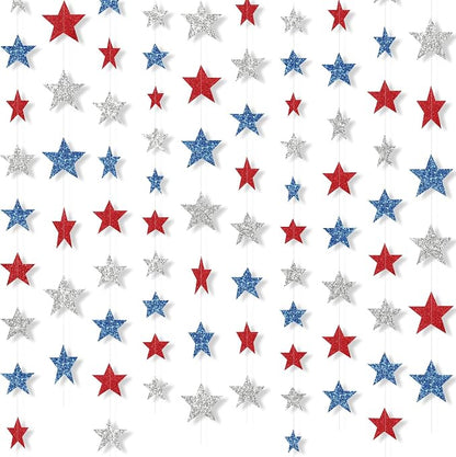Patelai Glitter Star Garland Banner 2026 Graduation Decor 130 Feet Star Hanging by Patelai