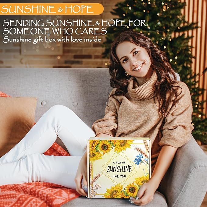 Christmas Gifts for Women, Sending Christmas Sunflower Gift for Mom, 10 Pcs Spa Gifts for Women, Birthday Gift Sets, Unique Holiday Basket for Mom, Girlfriend, Wife, Sister,