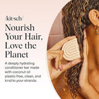 Kitsch Coconut Oil Conditioner Bar - Hair Conditioner For Women and Men - Deep Moisturizing, Nourishes, Hydrate & Soften Damaged Dry Hair - Silicone, Paraben & Sulfate Free - 2.7 oz