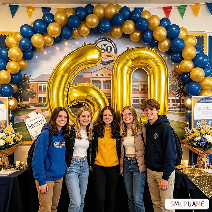 40 Inch Gold Number 100 Balloons, 100th Birthday Party Decorations | Large Self - Image 6