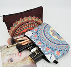 2 Pcs Cosmetic Bag for Women Small Make Up Bag Waterproof Travel Toiletries Pouch with Zipper for Organizing Small Items, Gift Bags for Birthday Christmas(Mandala)