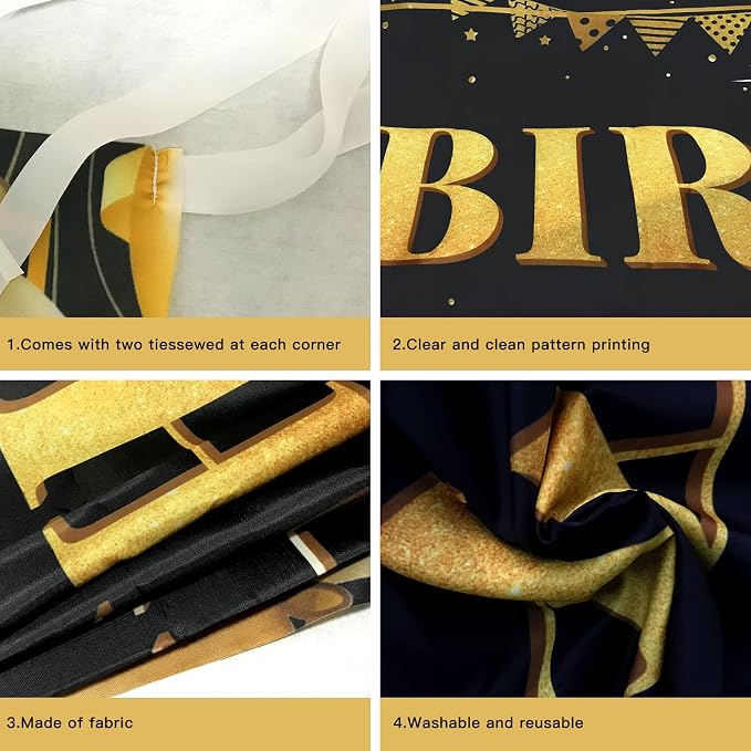 Large Happy 30th Birthday Banner, Party Decorations - Image 4