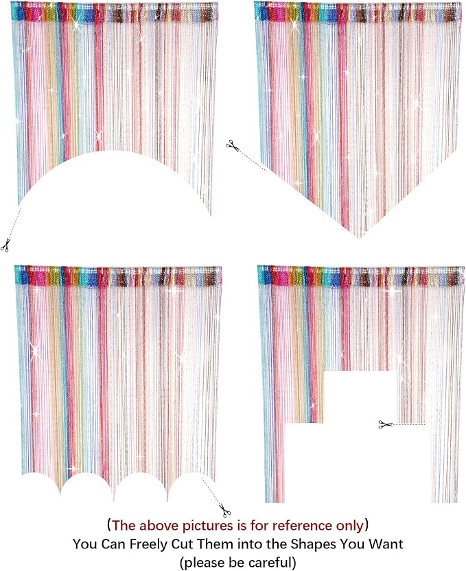 Hysenm 2 Pack 39 x 79 Inch Beaded Curtain String Door Curtains, Hippie Room - Image 4