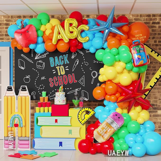 Back to School Balloon Arch Garland Kit, First Day of School, Kindergarten by UAEYW