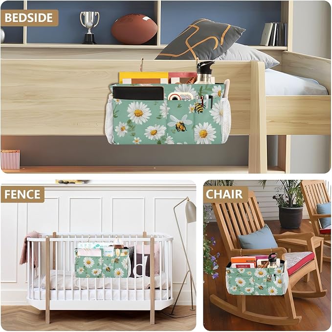 Bedside Caddy Hanging Bunk Bed Caddy Bed Organizer Hanging Pocket - Image 8