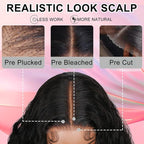 MEIMEI 250 Density Wear and Go Glueless Wigs Human Hair Pre Cut Bleached Knots Loose Wave 5x5 HD Lace Closure Wigs Human Hair Pre Plucked, No Synthetic Blend No Tangle No Shedding Triple Lifespan 3X
