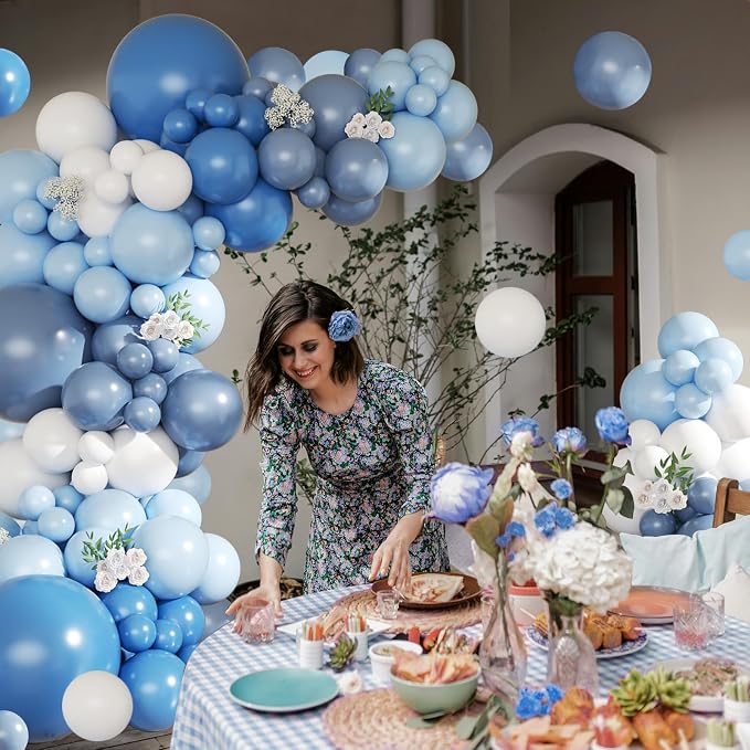 CROSSFINGERS Dusty Blue Balloon Arch Kit - Image 5