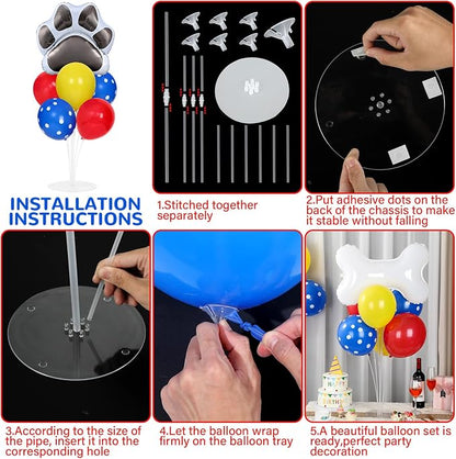 Dog Paw Party Balloons Stand Kit 2 Sets - Image 3
