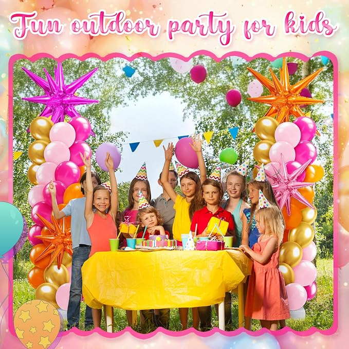 Kasyat Pink and Orange Balloon Arch Kit - Image 7