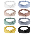 Elastic Knotted Headbands for Women Wheat Pattern Cloth Head Hair Bands for Women's Hair Non Slip Boho Wrap Twisted Hair Accessories